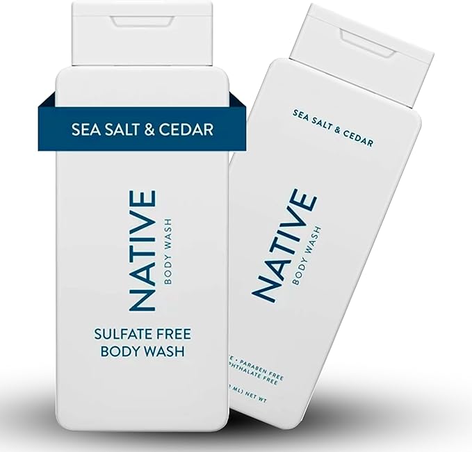 نيتيف غسول الجسم من ملح البحر الأصلي وخشب الأرز - 18 أونصة، عبوة من 2 - Image 2